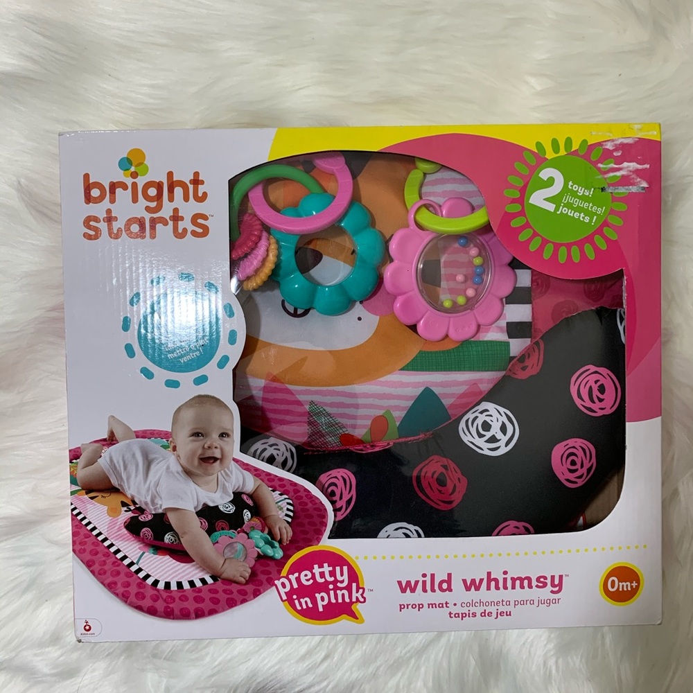 Bright Starts Wild Whimsy Prop Mat Pretty Pink New